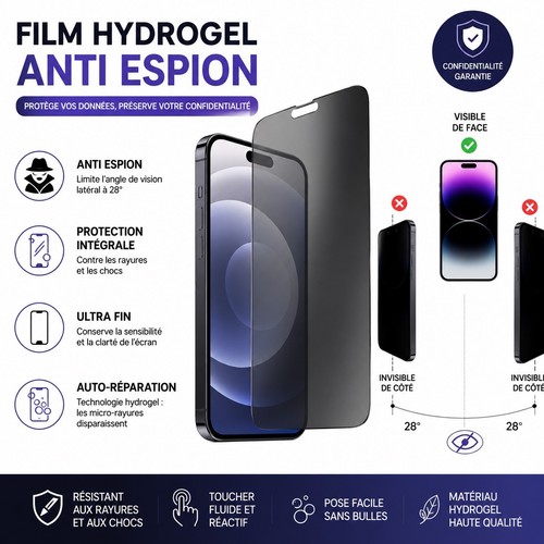 Film hydrogel anti espion - hydrogel,